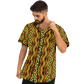 Men's African Kente Geometric Pattern All-Over Print Baseball Jersey